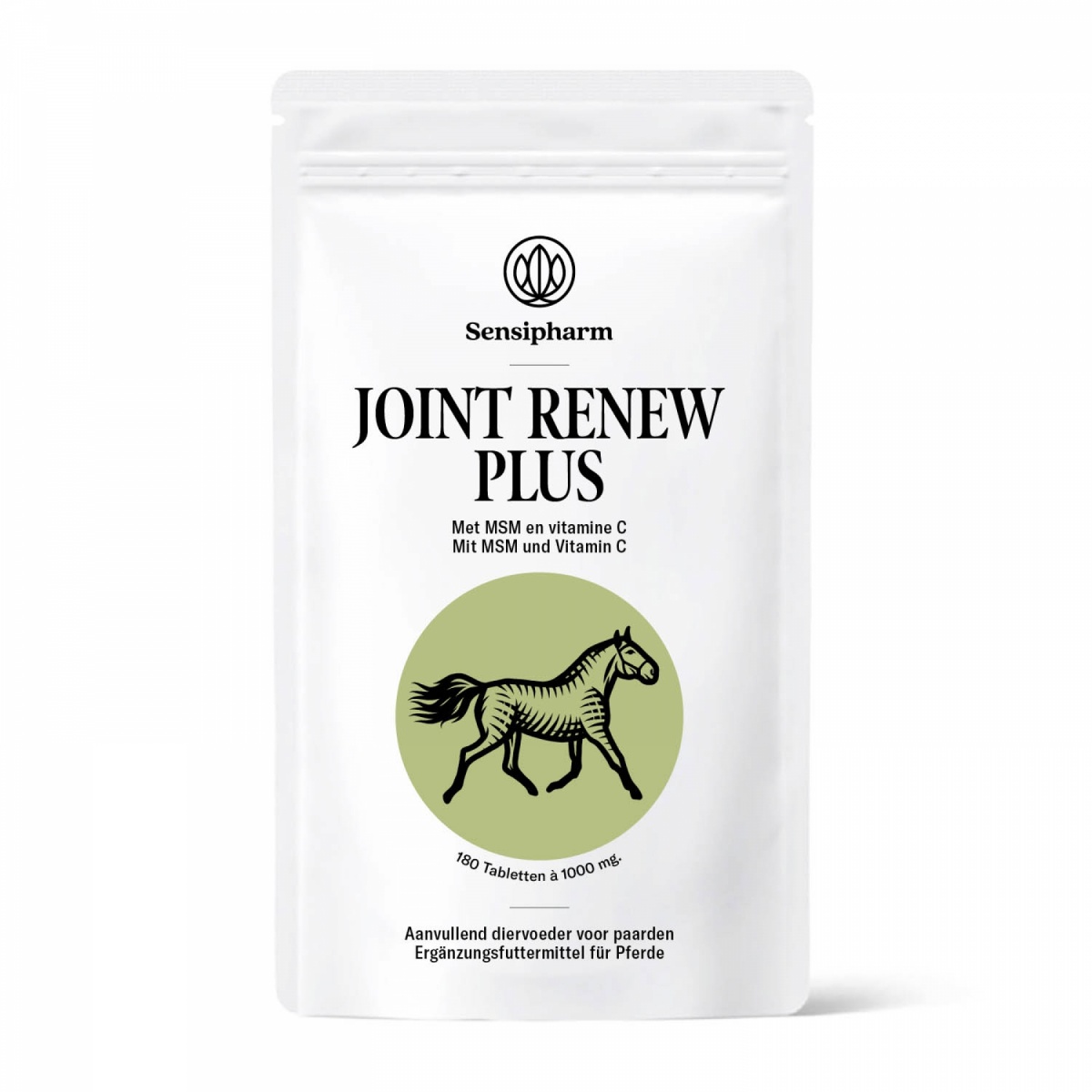 Aangepaste Werkwijze zuur Joint Renew Plus - 1000 mg. 180 tabletten - Paard - Sensipharm